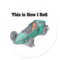 How I Roll (Go Cart) stickers