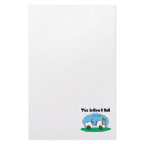 How I Roll (Golf Cart) Custom Stationery