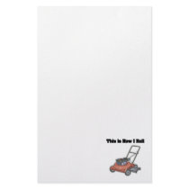 How I Roll (Lawn Mover) Stationery Paper