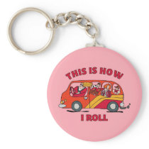 How I Roll Mom Minivan Key Chains
