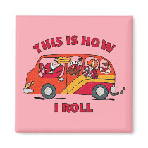 How I Roll Mom Minivan Magnet