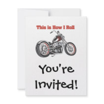 How I Roll (Motorcycle) Custom Invite