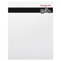 How I Roll (Motorcycle) Personalized Letterhead