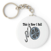 How I Roll Movie Film Tape Key Chains