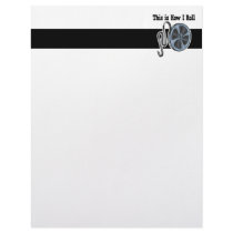How I Roll Movie Film Tape Letterhead Design