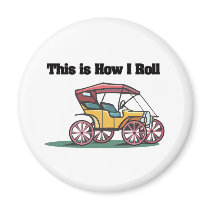 How I Roll (Old-fashioned Buggy/Car) magnets