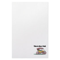 How I Roll (Old-fashioned Buggy/Car) Stationery Design