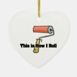 How I Roll (Paint Roller) Christmas Tree Ornaments