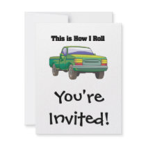 How I Roll (Pickup Truck) Personalized Invite