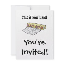 How I Roll Plastic Wrap Custom Invitations