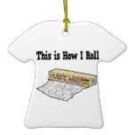 How I Roll Plastic Wrap Christmas Ornaments