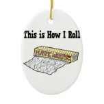 How I Roll Plastic Wrap Christmas Tree Ornament