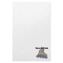 How I Roll (Roller Blades/Inline Skates) Stationery Design