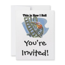 How I Roll (Roller Coaster) Personalized Invites