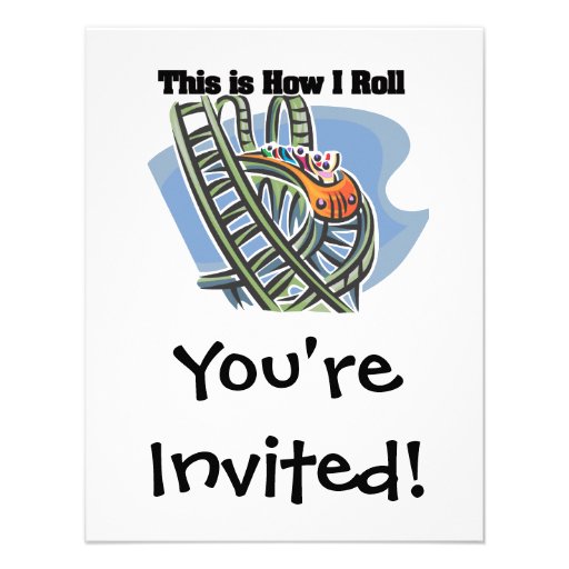 How I Roll (Roller Coaster) Personalized Invites