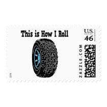 How I Roll Tire Postage Stamps