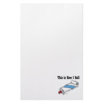 How I Roll Toothpaste Tube Stationery Design