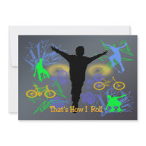 How I Roll (Tween Boys) Invitation