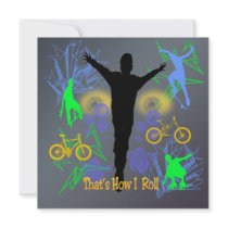 How I Roll (Tween Boys) Invitation