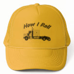 How I Roll Yellow Mesh Truckers Hat