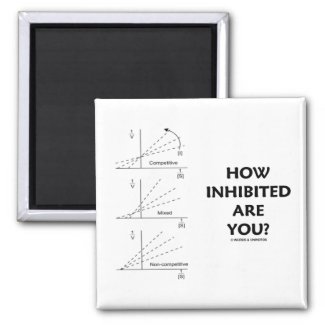 How Inhibited Are You? (Chemistry Enzyme Kinetics) Fridge Magnet