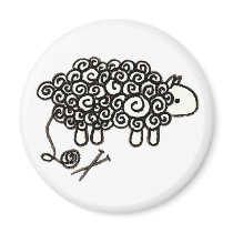 How Knitters See Sheep Magnet