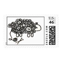 How Knitters See Sheep Stamps by melissacarolyn How Knitters See Sheep Stamps
