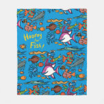 How Many Different Fish Can You See? Fleece Blanket