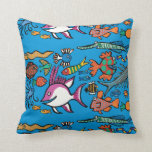 How Many Different Fish Can You See? Pillow