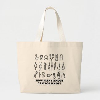 How Many Knots Can You Knot? Canvas Bag