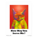 "How May You Serve Me?" Large Cat Print