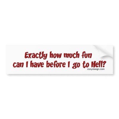 How Much Fun Can I Have Bumperstickers Bumper Sticker by ironydesign