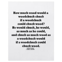 How Much Wood Would A Woodchuck Chuck Twister Flyer Design