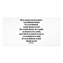 How Much Wood Would A Woodchuck Chuck Twister Personalized Photo Card