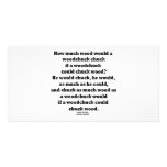 How Much Wood Would A Woodchuck Chuck Twister Personalized Photo Card