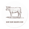 How Now Brown Cow Stickers