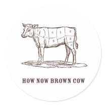 How Now Brown Cow Stickers by ericar70 How Now Brown Cow Stickers