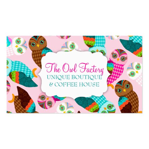 How Now Little Owls? Business Card Templates (front side)