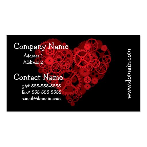 How the Heart Works Business Cards (front side)