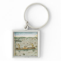 How the Indians Catch their Fish Key Chain