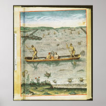 How the Indians Catch their Fish Poster