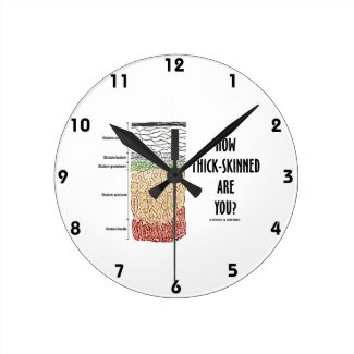 How Thick-Skinned Are You? (Epidermis Skin Layers) Wallclocks