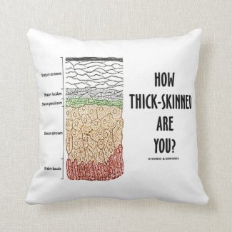 How Thick-Skinned Are You? (Epidermis Skin Layers) Throw Pillows