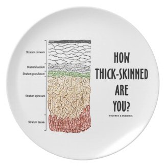 How Thick-Skinned Are You? (Epidermis Skin Layers) Dinner Plates