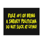 How to be a sneaky politician 1 postcard