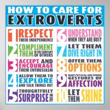 How To Care For Extroverts Posters