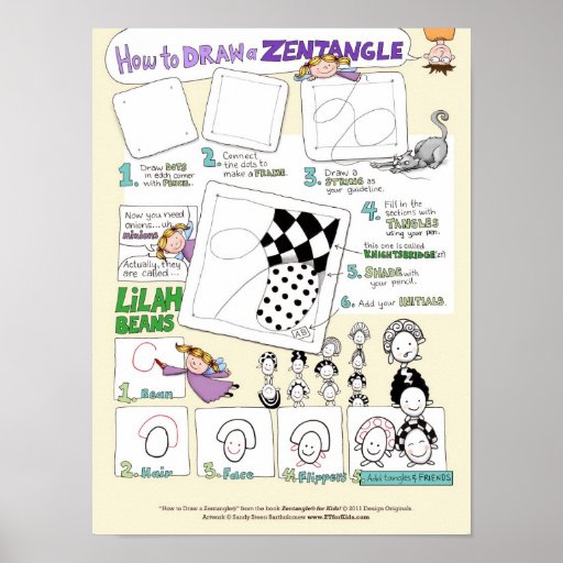 How to Draw a Zentangle® poster