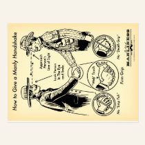 How to Give a Manly Handshake Postcard postcards