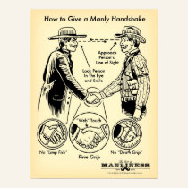 How to Give a Manly Handshake Poster posters