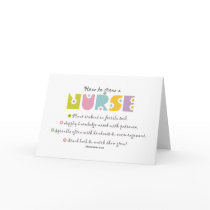 How to grow a Nurse Greeting Card
